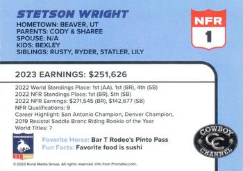 2023 Cowboy Channel National Finals Rodeo #NNO Stetson Wright Back